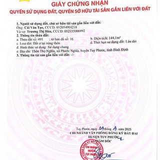Nhà đất Phước Nghĩa