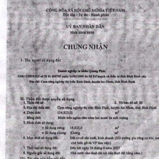 Đất lớn làm phân xưởng, khu dân sinh...